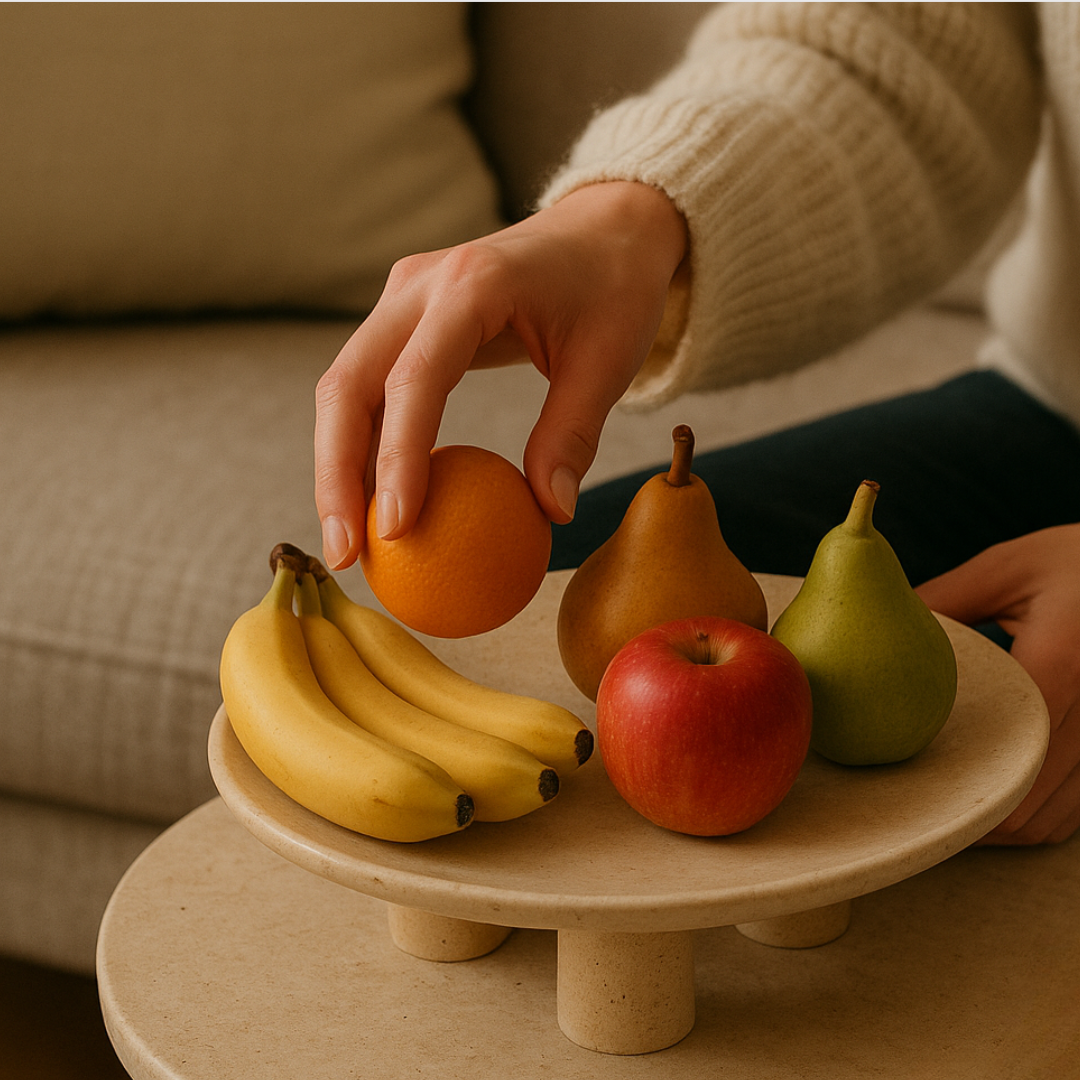 Arco Travertin Fruitstandaard Dienblad