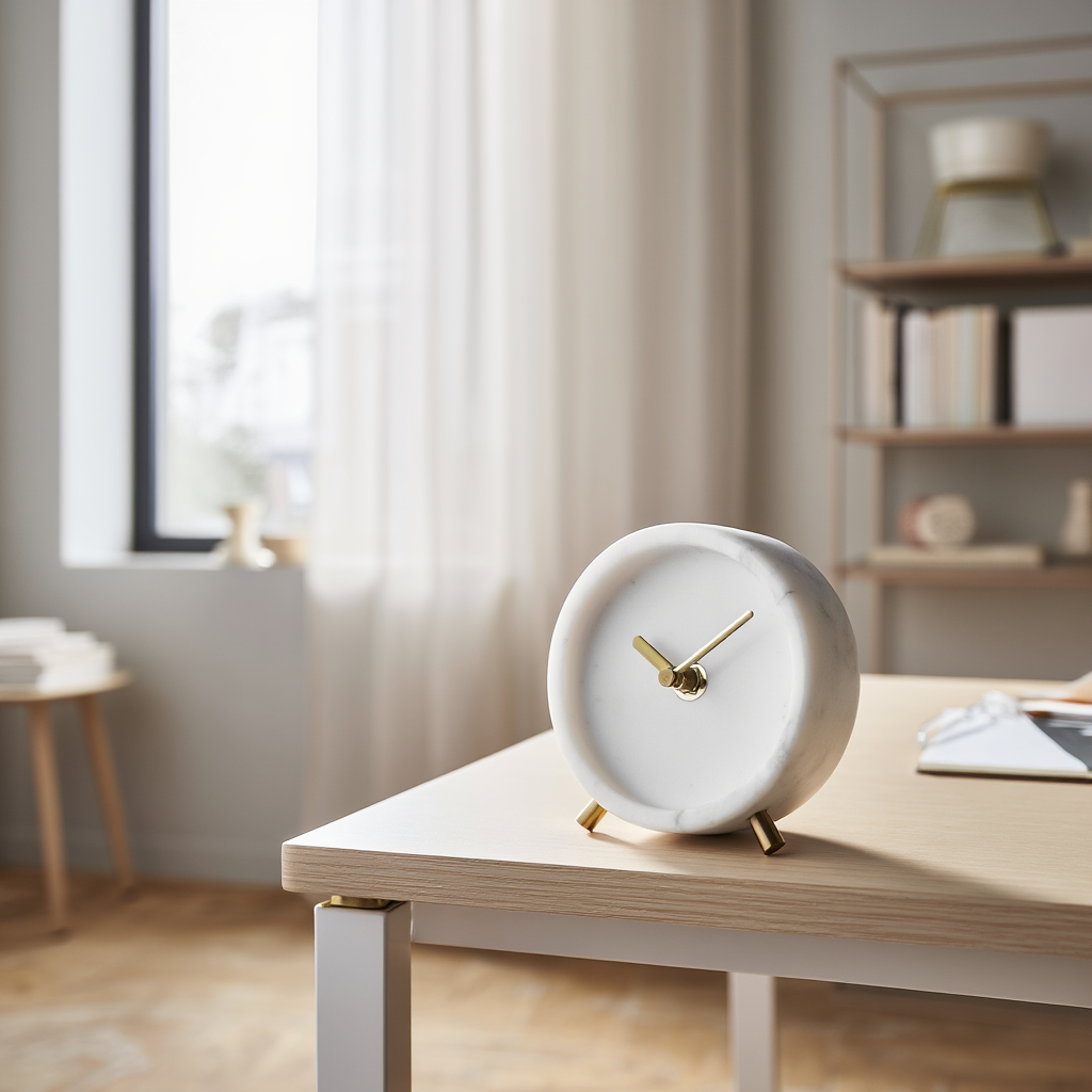 Luminara Massief Steen Marmeren Bureaureloj