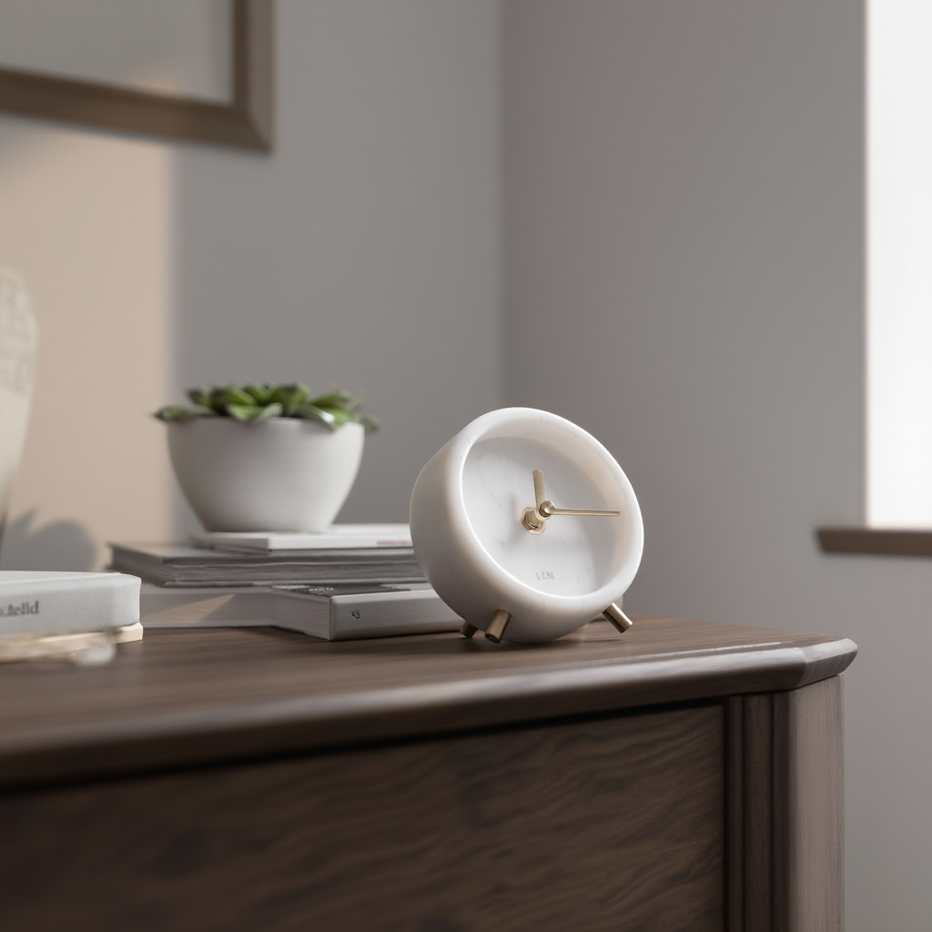 Luminara Massief Steen Marmeren Bureaureloj