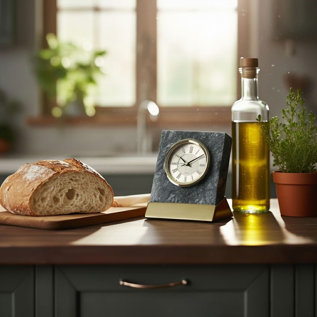 Heritage groene marmeren bureauklok