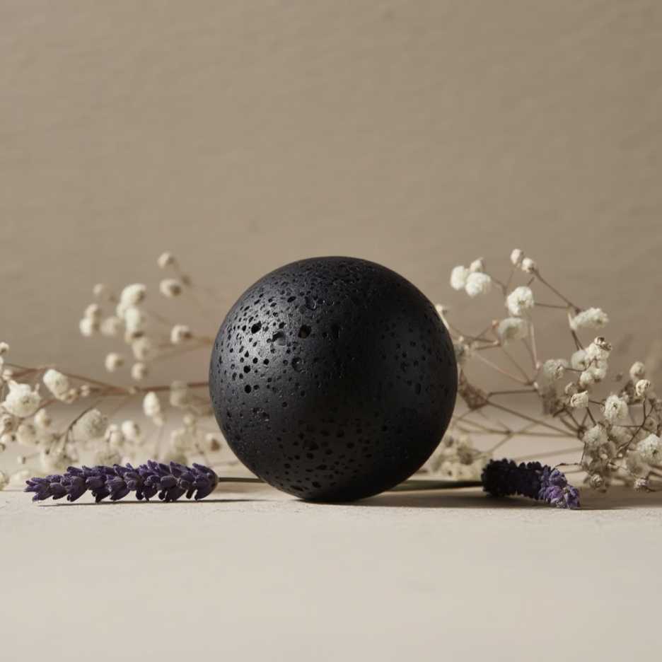 Tijdloze Marmeren Bol – Massieve Steen Decoratieve Sfeer