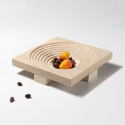 Vena Travertin Fruittray – Massief Gesneden Steen