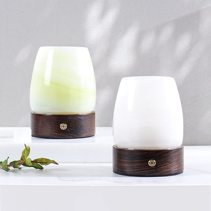 LustreGlow Marmeren Aromatherapie Lamp – Natuurlijke Steen Diffuser met Houten Basis