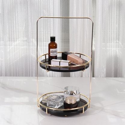 Maravilla Ronde Marmeren Dubbele Tray met Handvat
