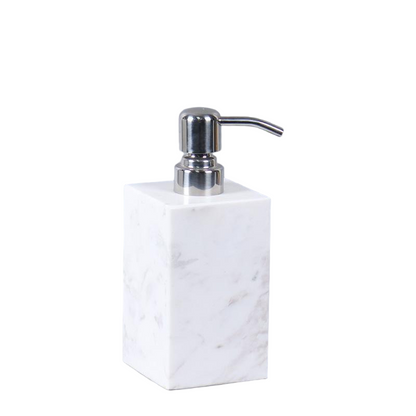 Luxe marmeren zeepdispenser – 1kg massief steen met metalen pomp