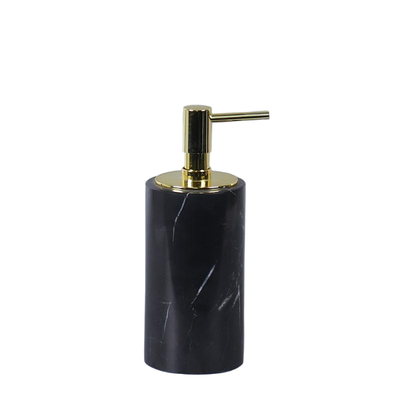 Luxe marmeren lotionfles – massief steen met metalen pomp