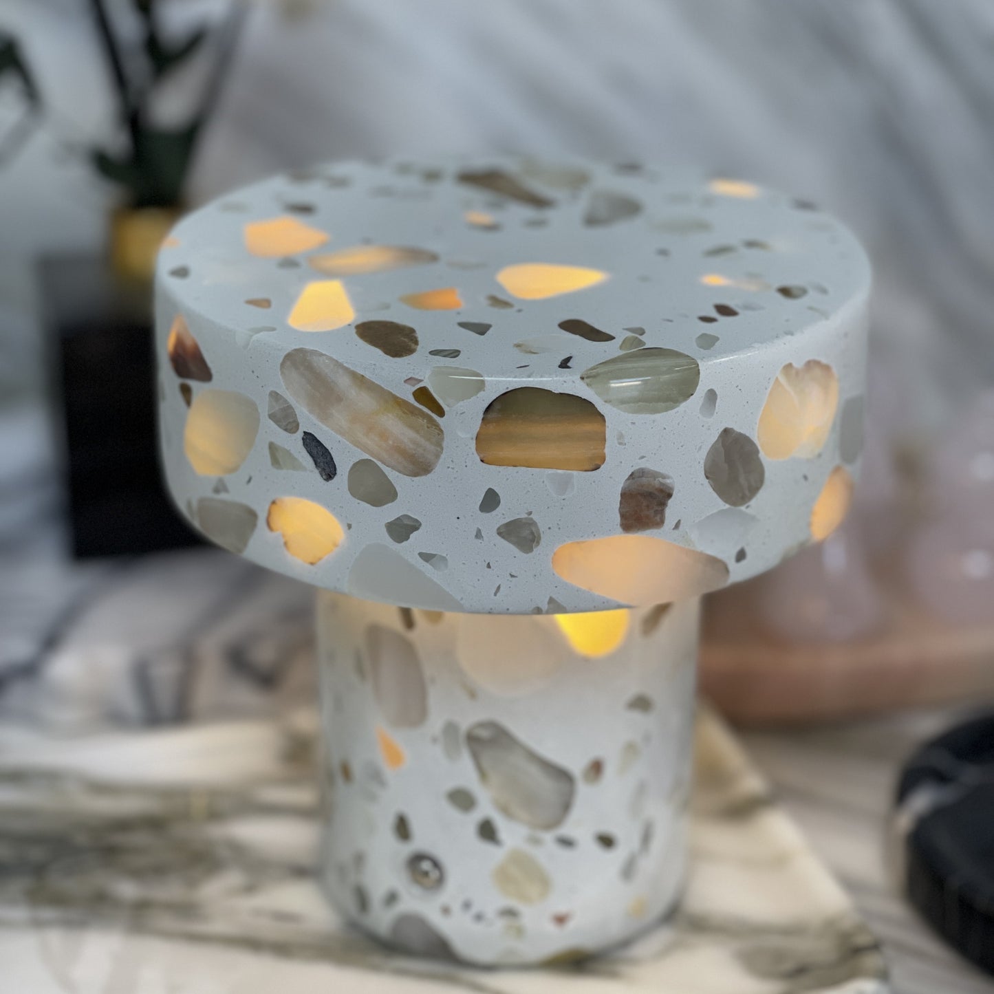 Noirra marmeren kolomlamp
