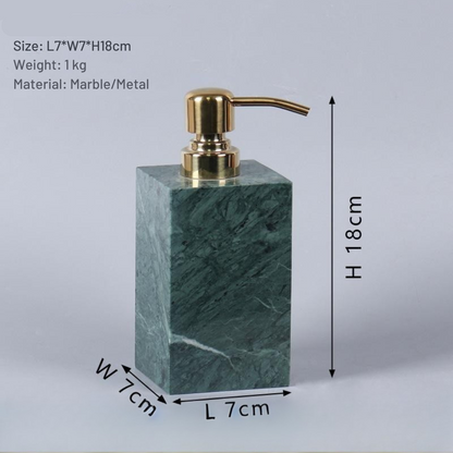 Luxe marmeren zeepdispenser – 1kg massief steen met metalen pomp