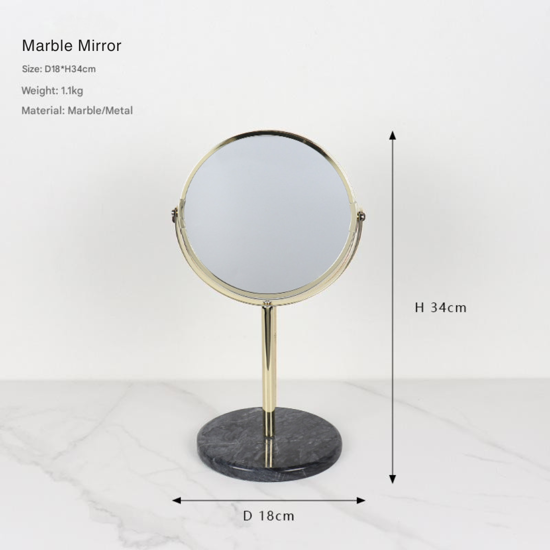Luxe marmeren make-up spiegel