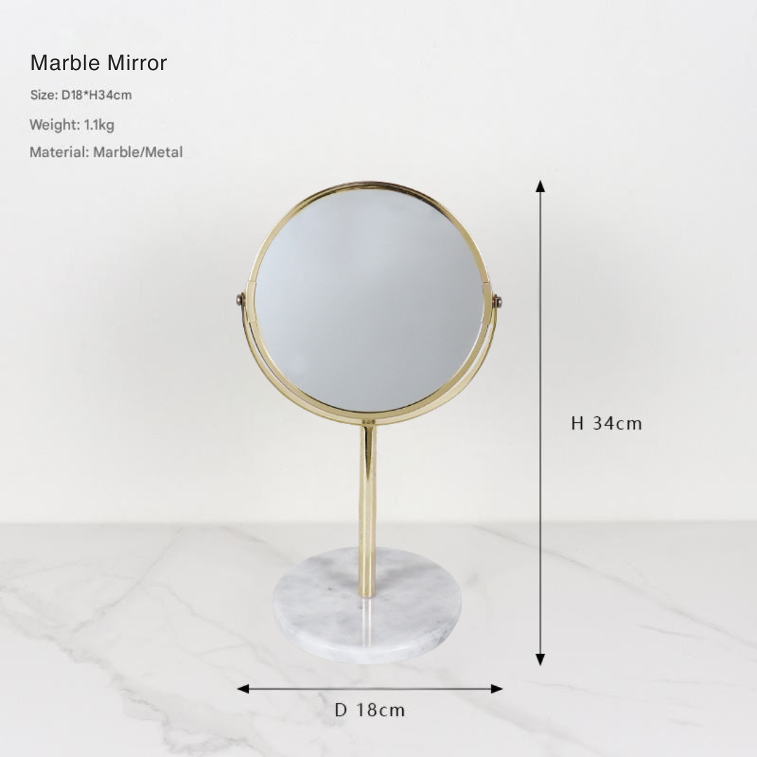 Luxe marmeren make-up spiegel