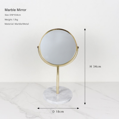 Luxe marmeren make-up spiegel