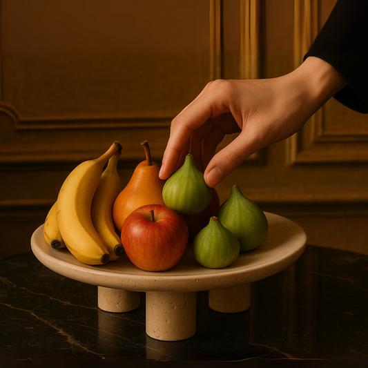 Arco Travertin Fruitstandaard Dienblad