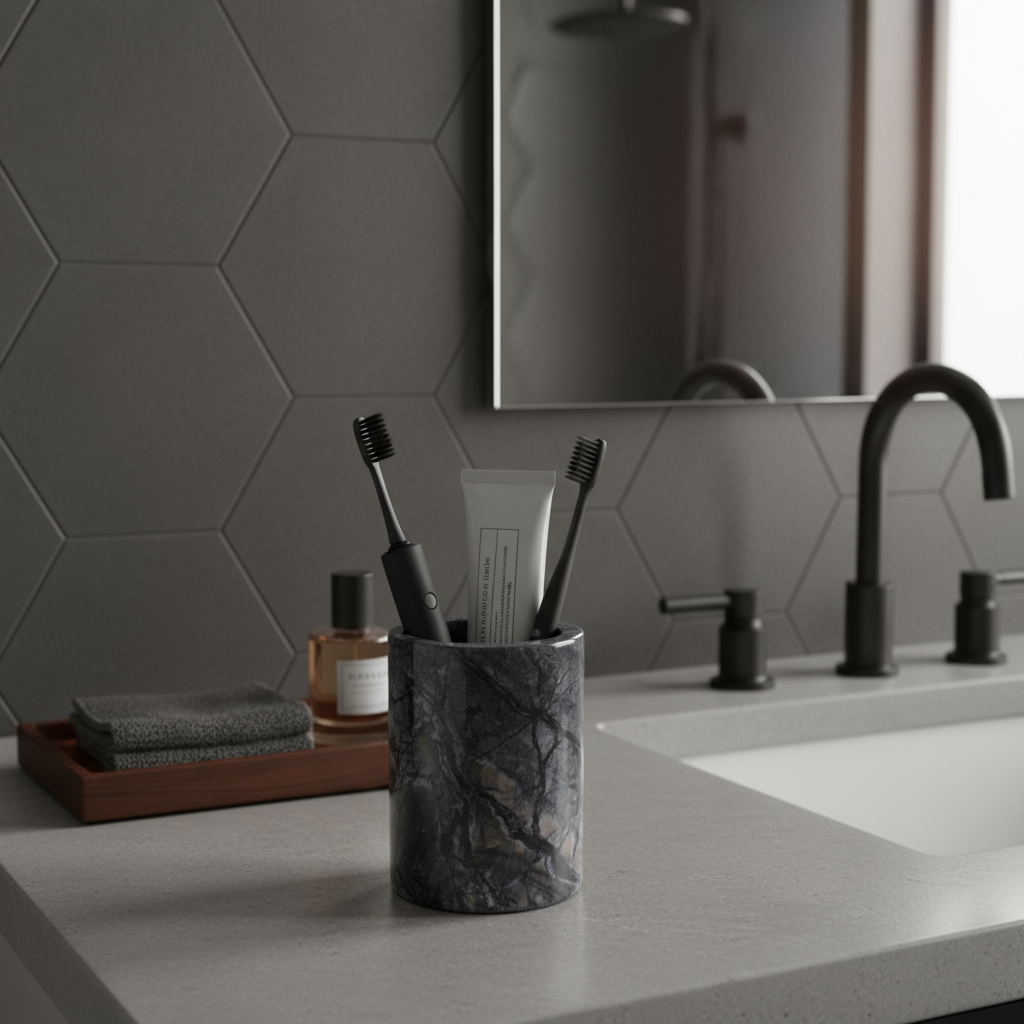 Marquina marmeren opbergbeker