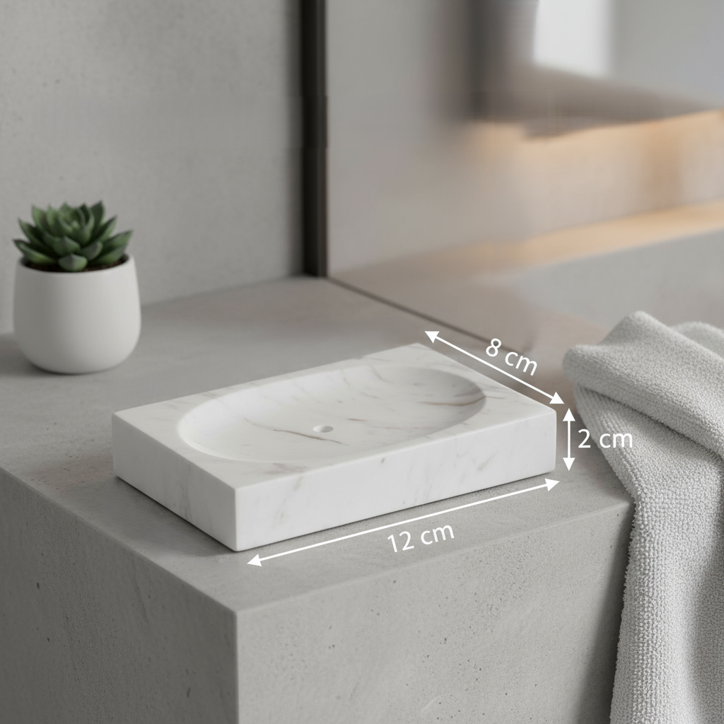 Ambachtelijk marmeren zeepschaaltje – massief stenen luxe