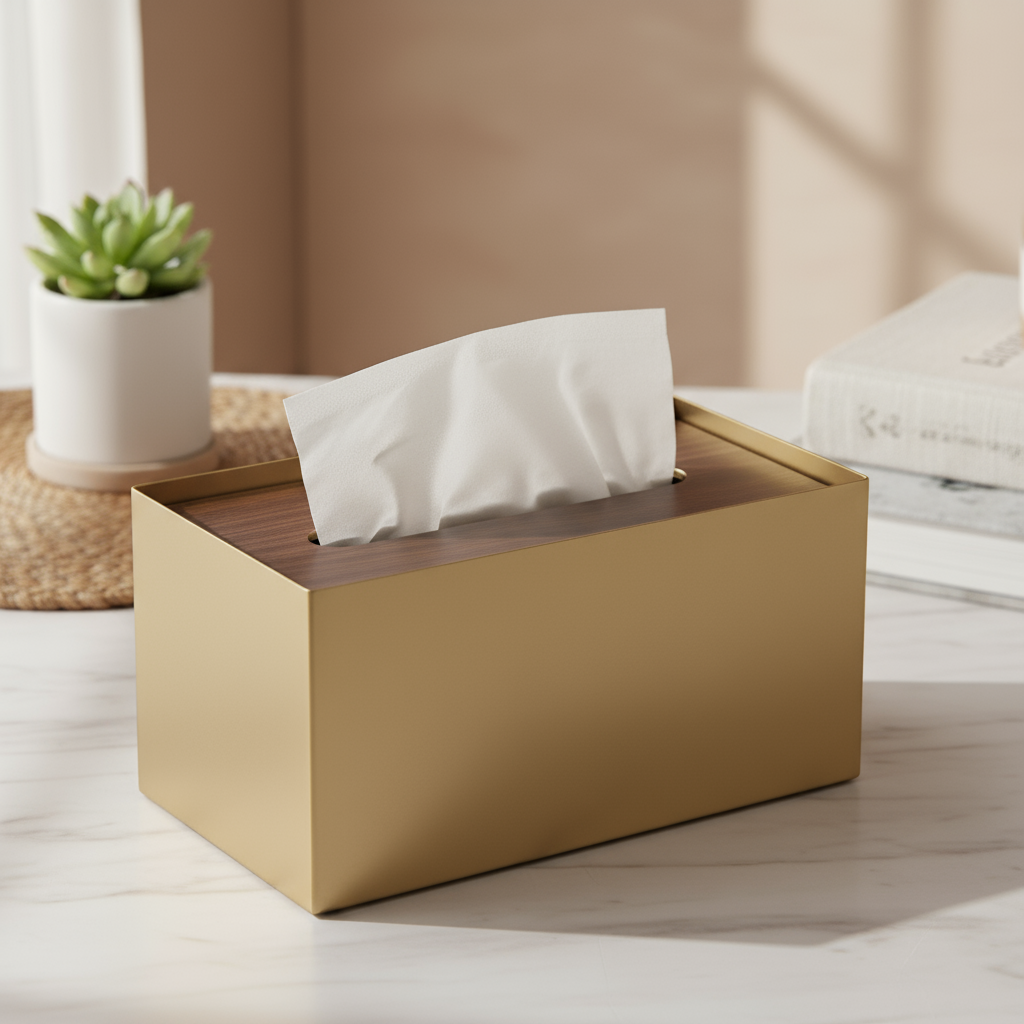 Aurelia Houtnerf Marmer Tissuebox