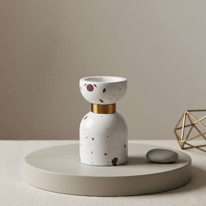 Luna Terrazzo Marmeren Kandelaar