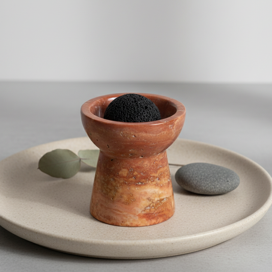 Solora Marmeren Aromatherapie Kop – Massieve Steen met Lavakern