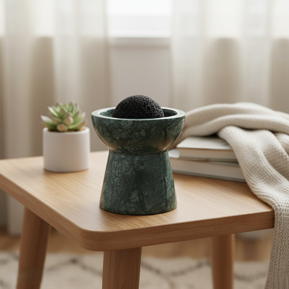 Solora Marmeren Aromatherapie Kop – Massieve Steen met Lavakern