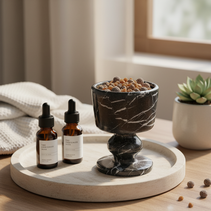 Sovana zwarte marmeren aromatherapie kopje