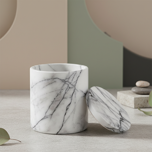 Celestia Massief Marmeren Aromatherapie Pot - 10 × 13 cm