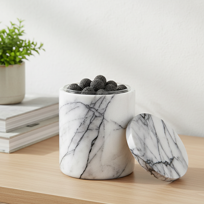 Celestia Massief Marmeren Aromatherapie Pot - 10 × 13 cm