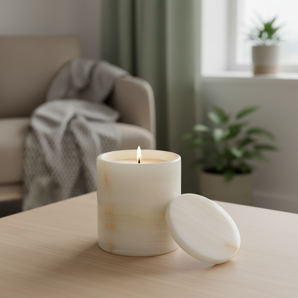 Celestia Massief Marmeren Aromatherapie Pot - 10 × 13 cm