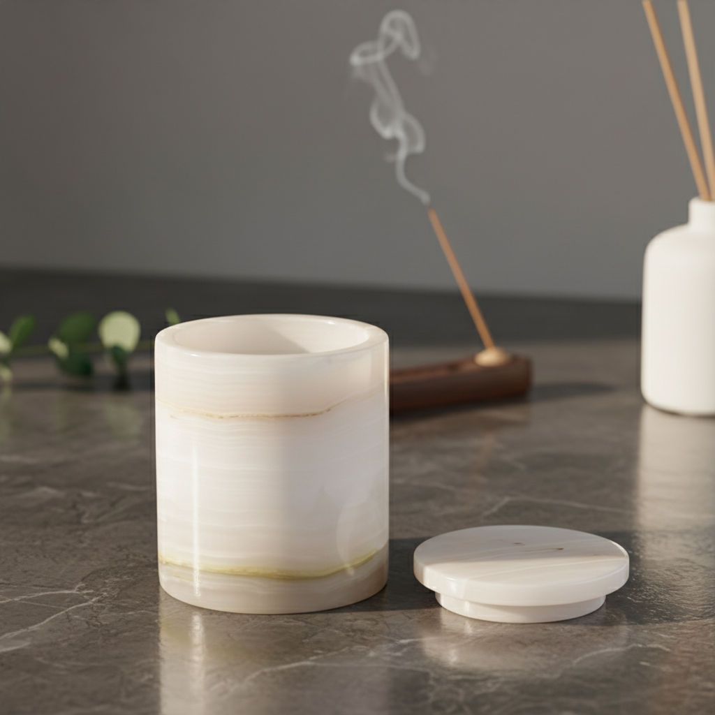 Celestia marmeren aromatherapiepot - 8 × 10.5 cm