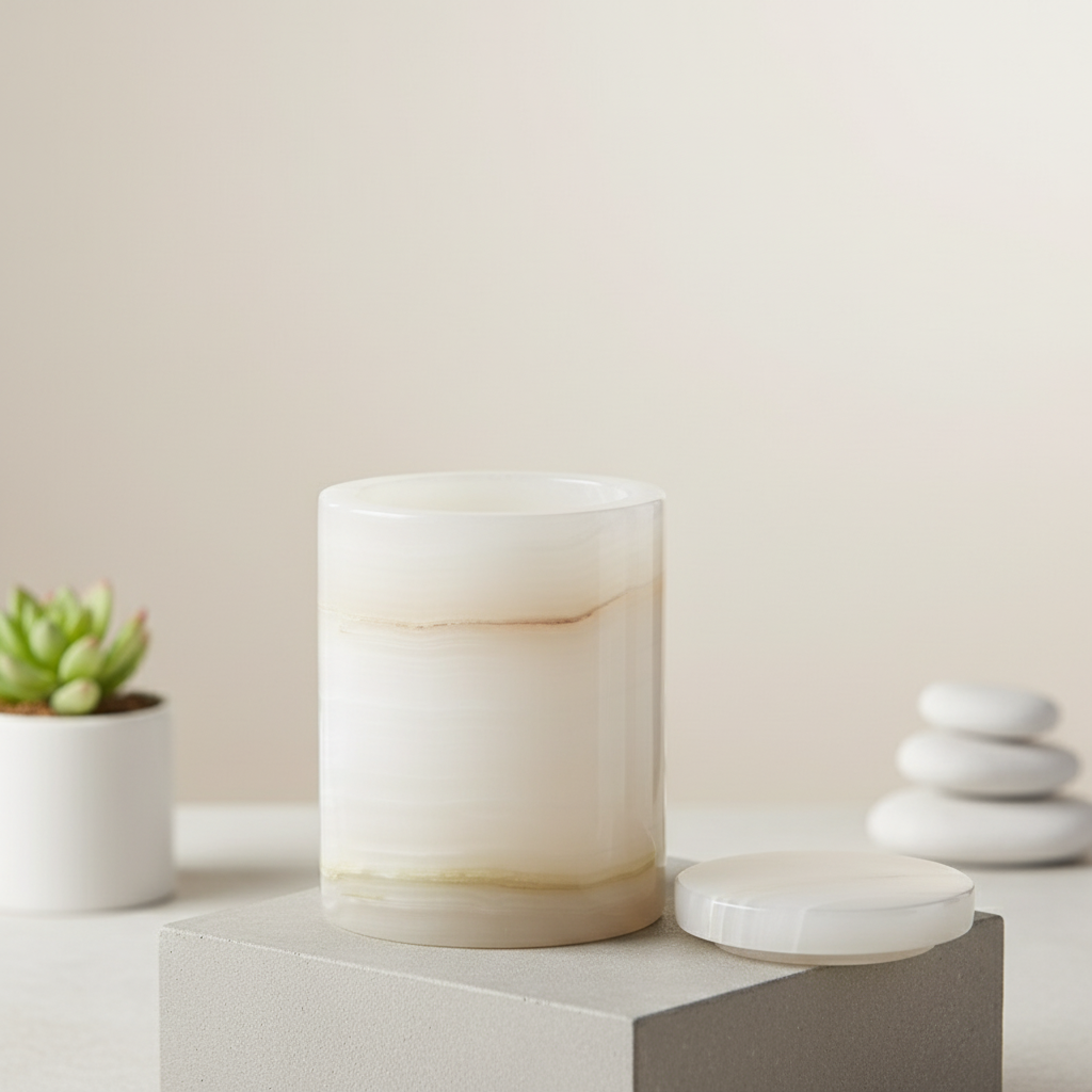 Celestia marmeren aromatherapiepot - 8 × 10.5 cm
