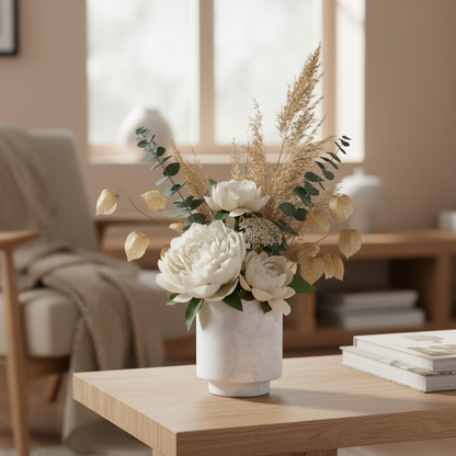 Lunara marmeren vaas – cilindrisch decoratief accent