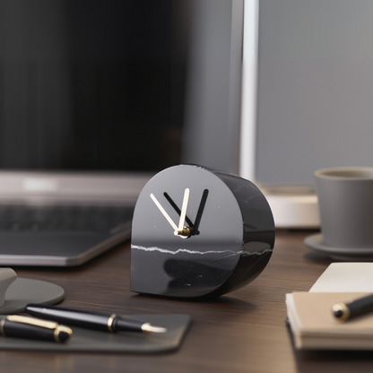 Noctis Zwarte Marmeren Bureaureloj
