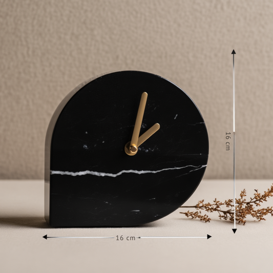 Noctis Zwarte Marmeren Bureaureloj
