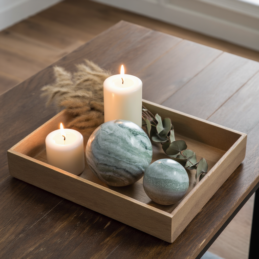 Lunaris marmeren bol – massief stenen decoratieve bal