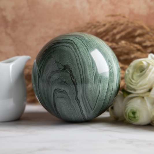 Lunaris marmeren bol – massief stenen decoratieve bal