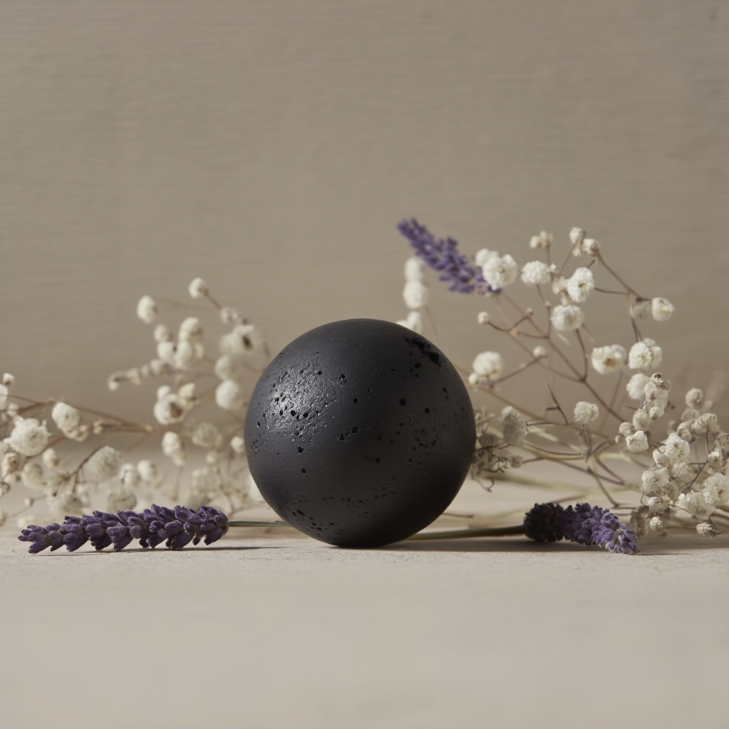 Tijdloze Marmeren Bol – Massieve Steen Decoratieve Sfeer
