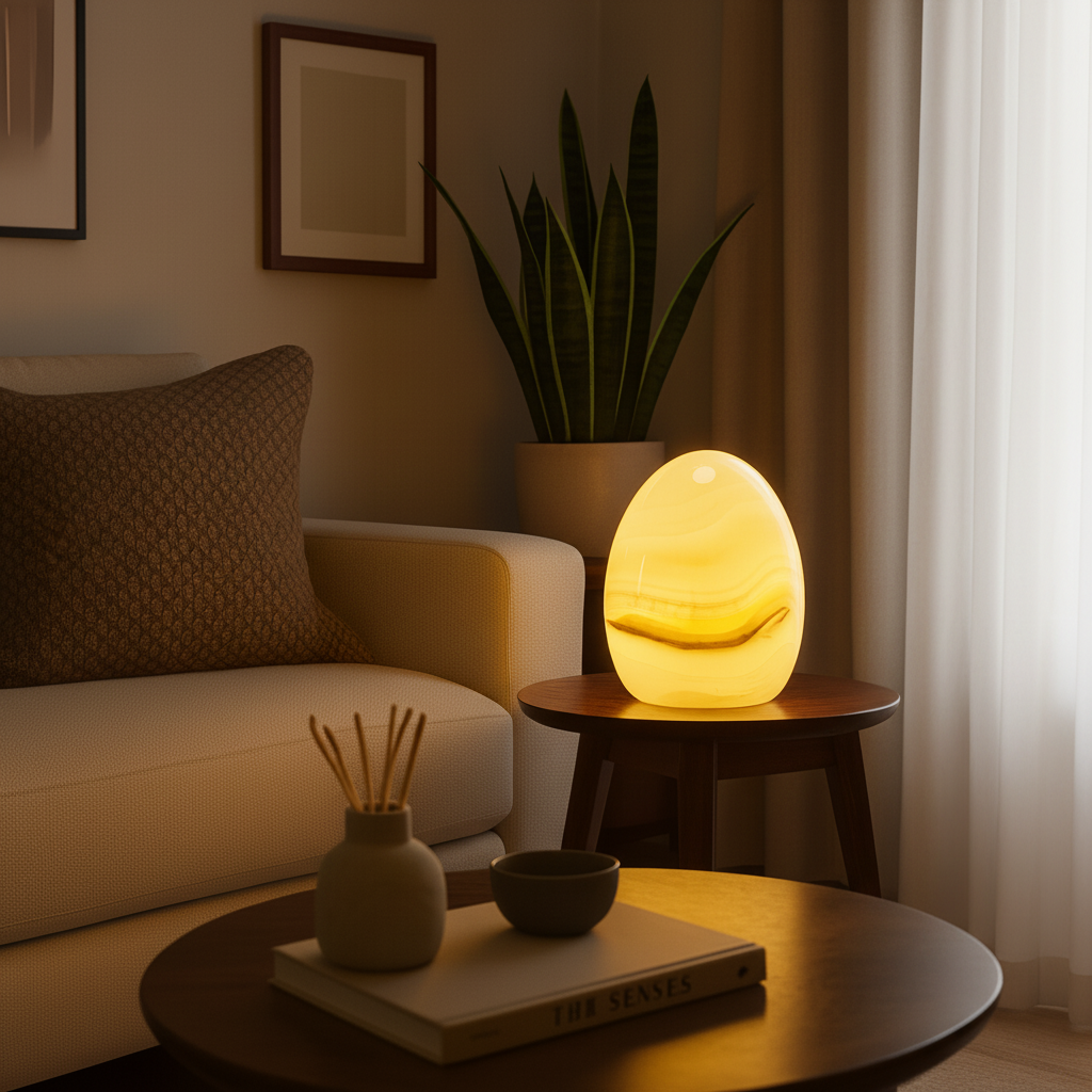 Lyra marmeren eierlamp