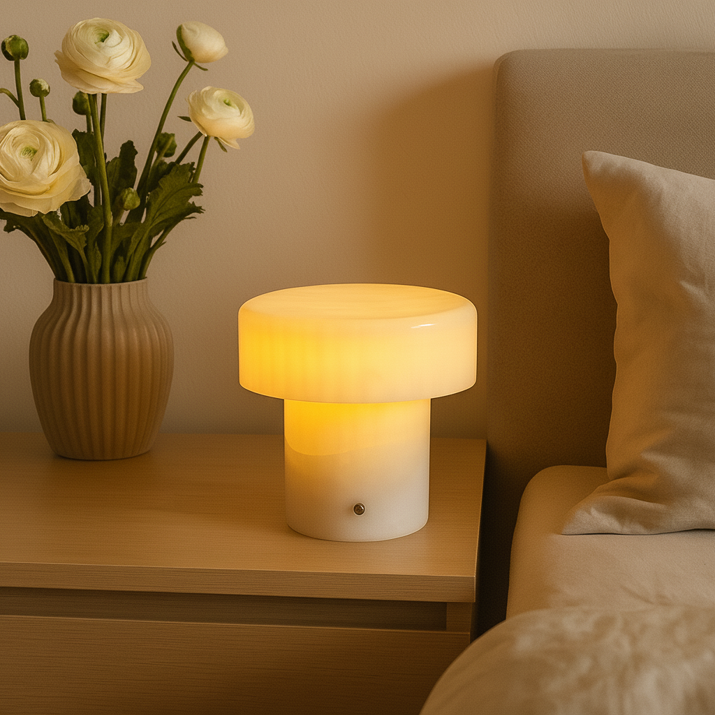 Solenne marmeren kolomlamp
