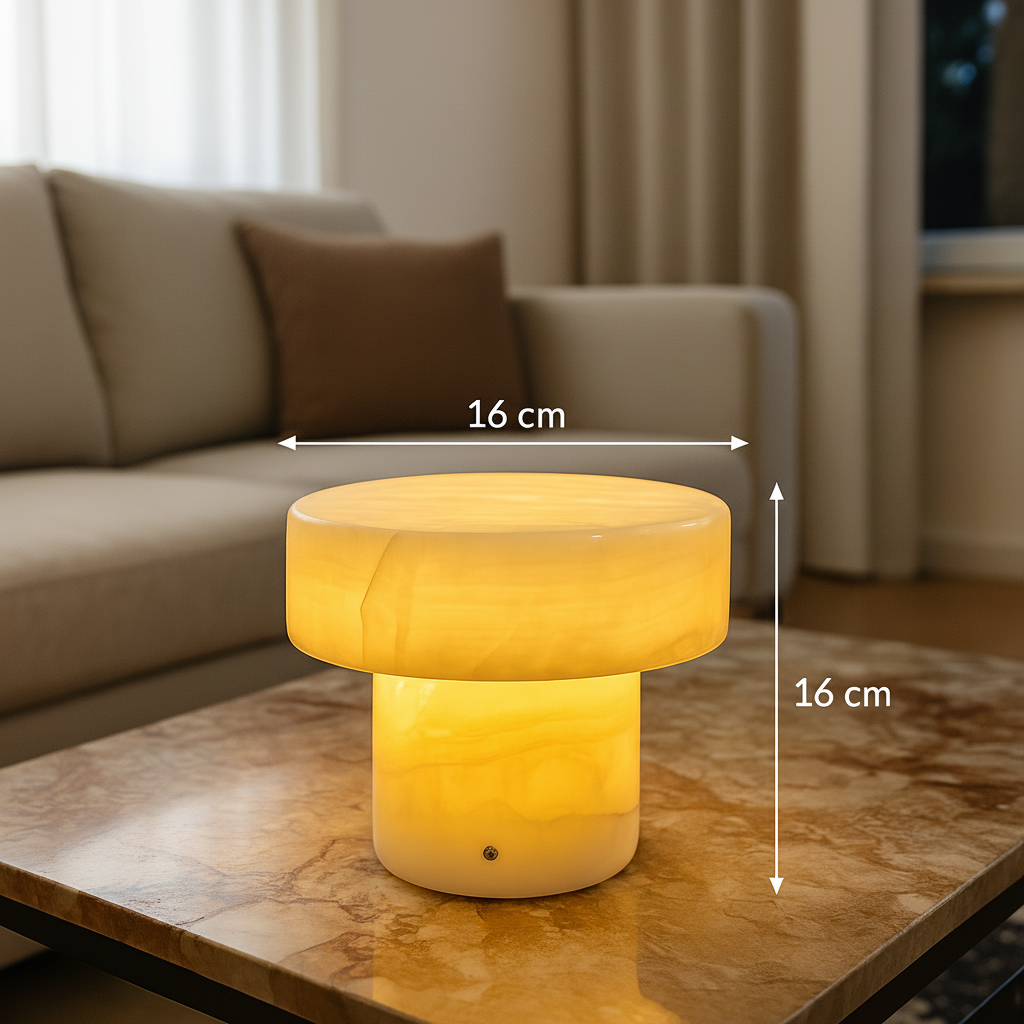 Solenne marmeren kolomlamp